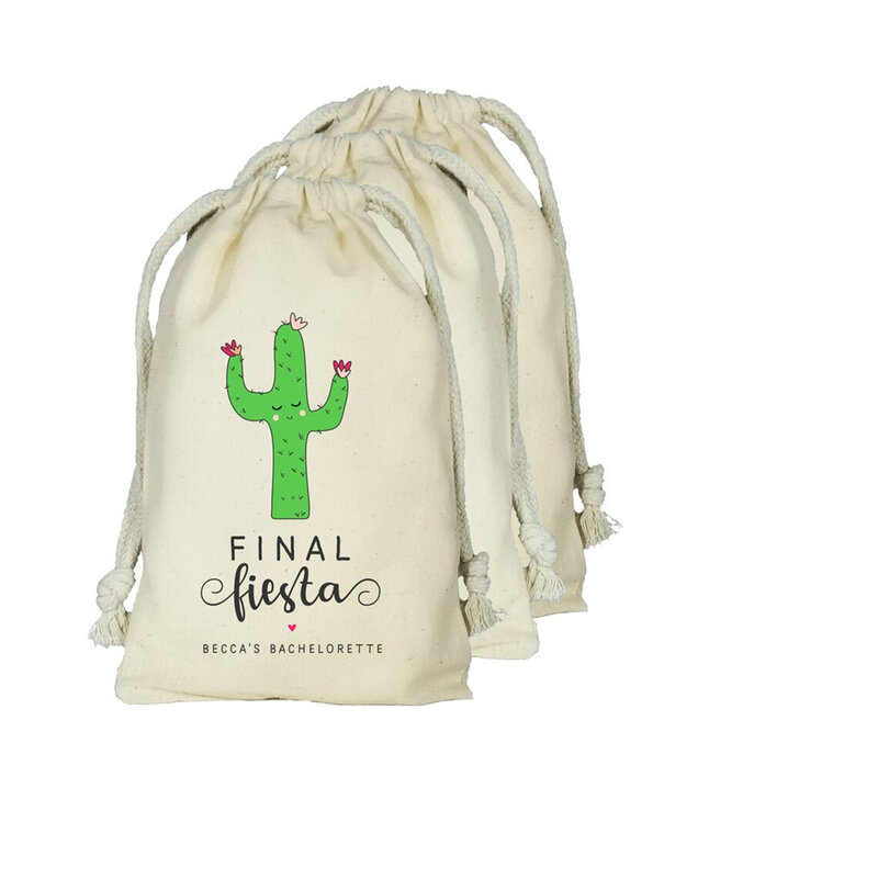 20PCS Custom Final Fiesta Cactus Bachelorette Favor Bags, Bachelorette Party Favor Bags, Survival Kit Favor Bags