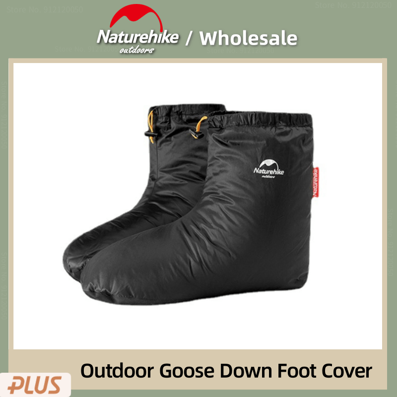 Naturehike-cubierta de zapato de plumón de ganso blanco para exteriores, ultraligera, impermeable, cálida, para pies, montañismo, Invierno