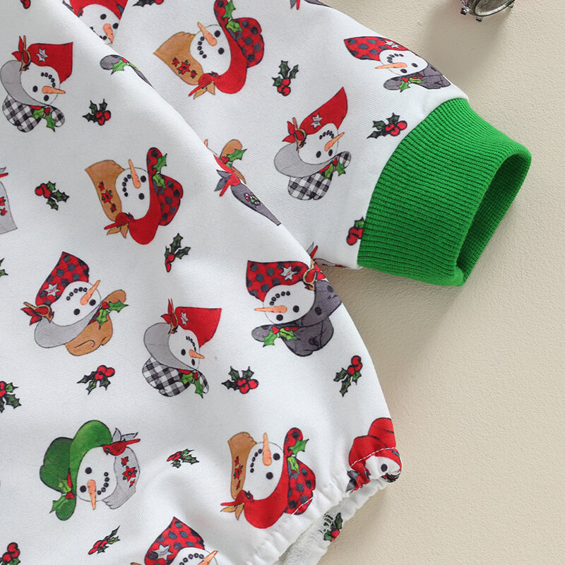 Рождественский наряд для новорожденных, детская одежда с длинным рукавом для мальчиков и девочек, первая Рождественская одежда