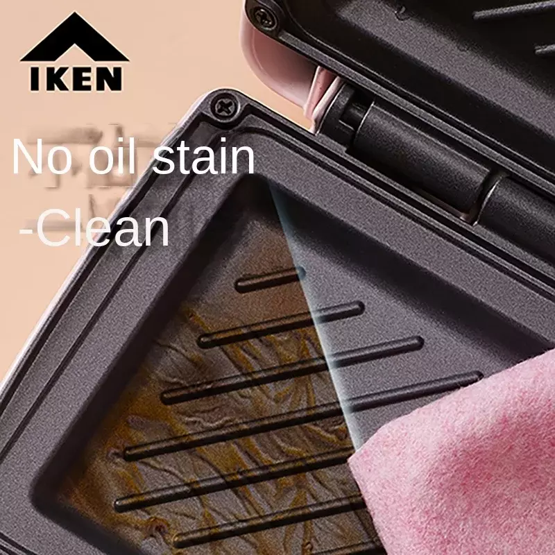Iken-صانع الساندوتشات المنزلي متعدد الوظائف ، من نوع v ، خفيف ، للإفطار ، الخبز المحمص ، الخبز ، الفطائر ، الأومليت
