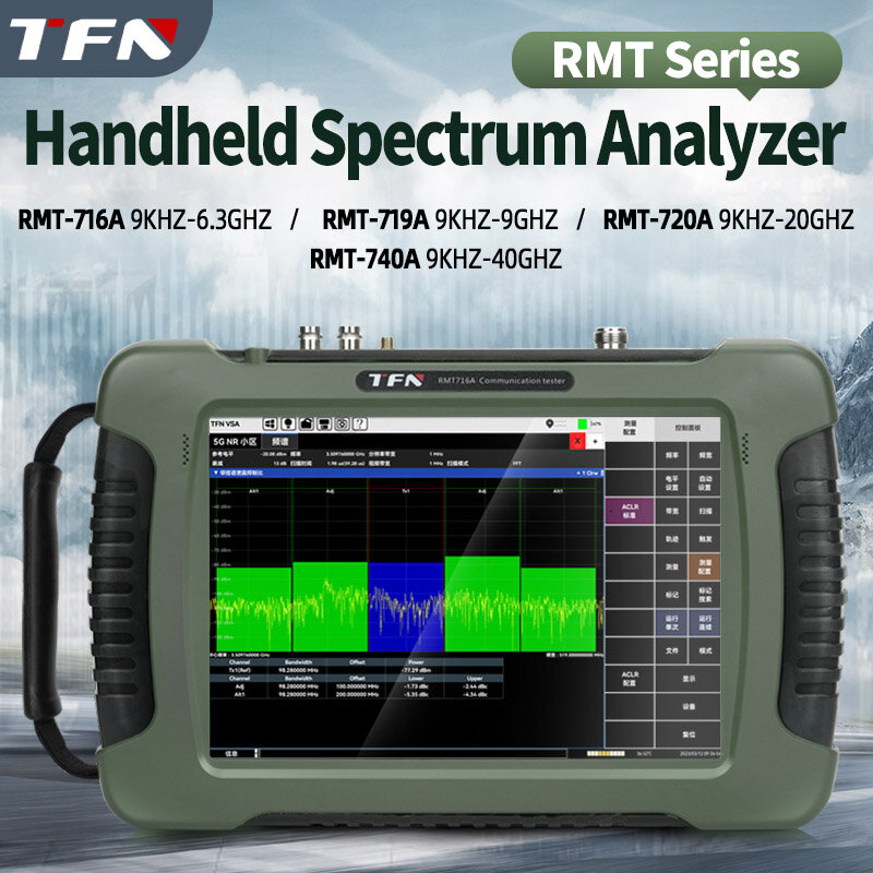 Analisador de Espectro Portátil TFT RMT740A, Função Completa de Alto Desempenho, 9KHz-40GHz, Série RTT