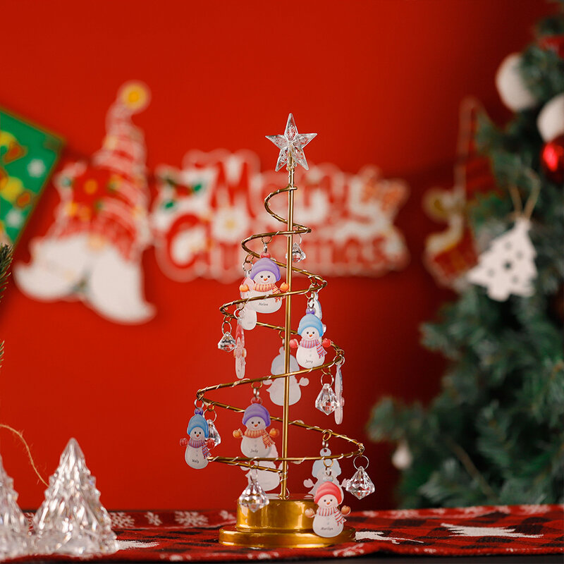 شخصية الأسرة أسماء شجرة عيد الميلاد ، عيد الميلاد ديكور المنزل ، لطيف ثلج الحلي
