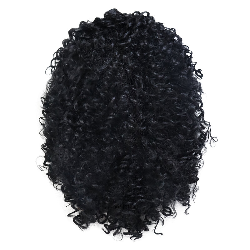 Wig panjang sintetis wanita, rambut palsu hitam sintetis tebal halus untuk pesta Ratu gaya kasual harian