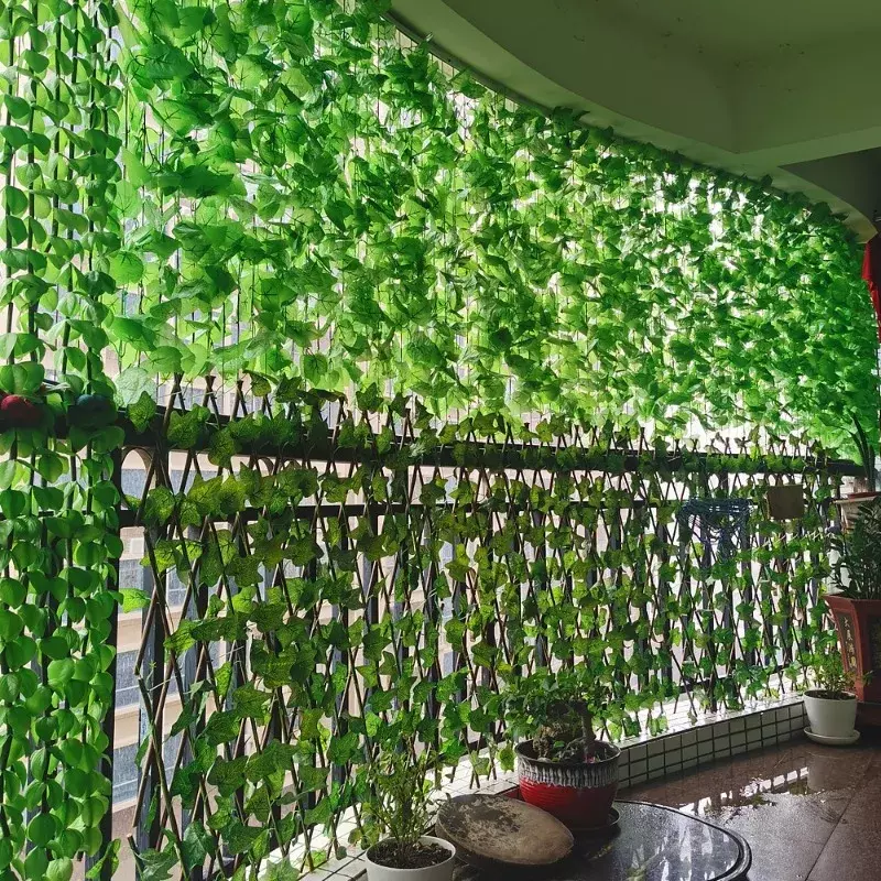 10/2M sztuczna roślina zielone girlanda z bluszczu wiszące winorośle na zewnątrz zieleń dekoracja ścienna DIY sztuczne wieniec liście dekoracje domowe na przyjęcie