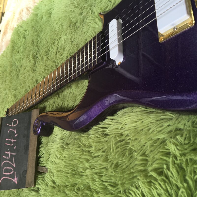 Guitarra elétrica de corpo mogno, guitarra roxa, Prince Cloud, em estoque, encomendar imediatamente, frete grátis, 6 cordas