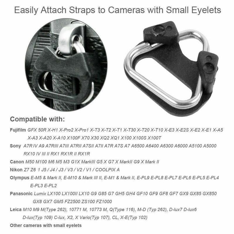 Belt Hook Camera Shoulder Strap, substituição Triangle Split para Fujifilm, Olympus, Pentax, Buckle Acessórios, 2 pcs, 4pcs