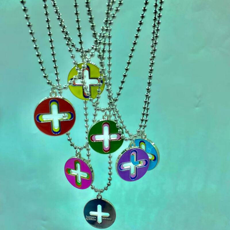 Fashion Niche Designer Colorful Dripping Oil Pendant Necklace Luxury Personality Hip Hop Necklace for Men and Women