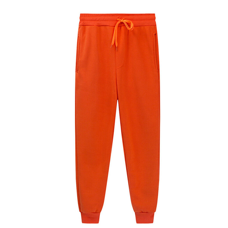Nova cor sólida esportes casuais calça masculina marca moda hip hop cordão calças de comprimento total magro harajuku jogging calças masculinas
