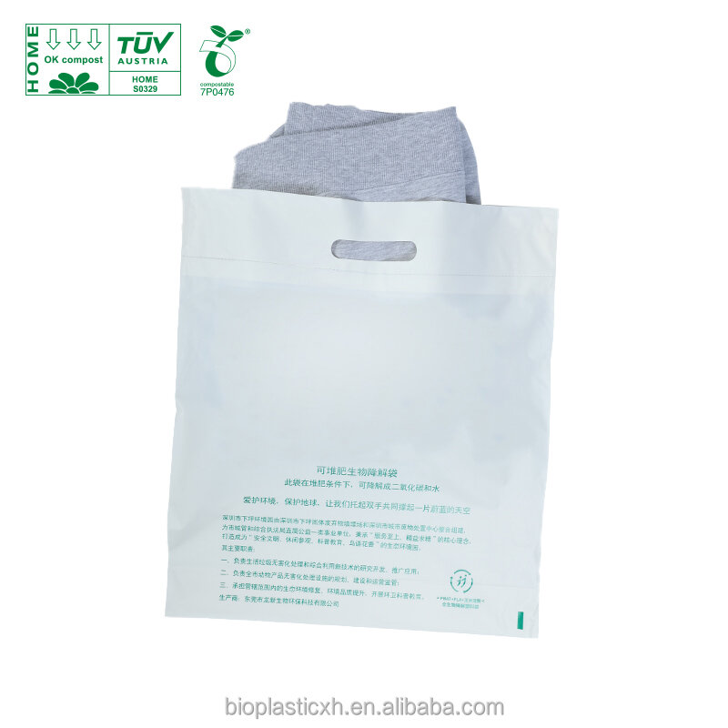 Customized product、custom logos% pla reusable compostable eco friendly shopping packaging tote biodegradable plastic produce