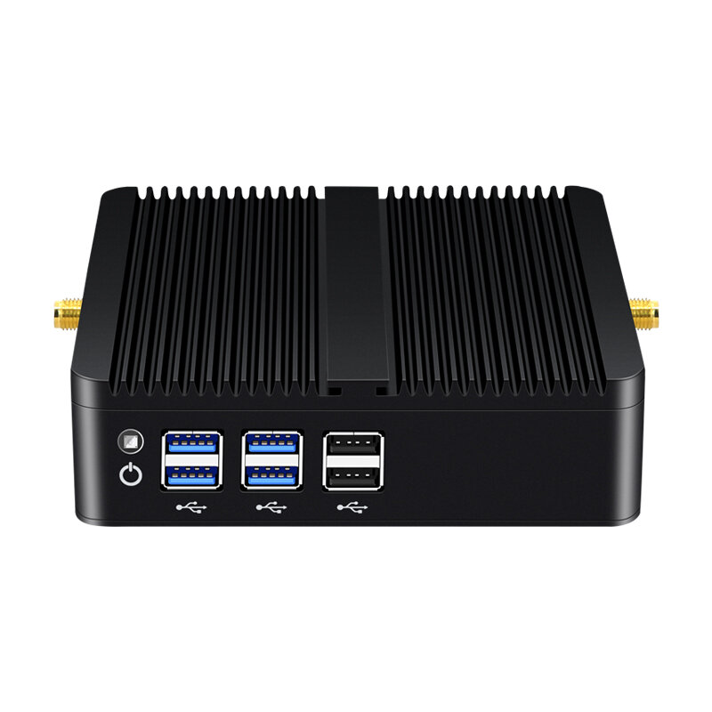 Helorpc Official 1LAN 2 Display Industrial Mini PC Optional Inter CPU Support Windows7/8 Linux WIFI Wake on LAN Office Computer