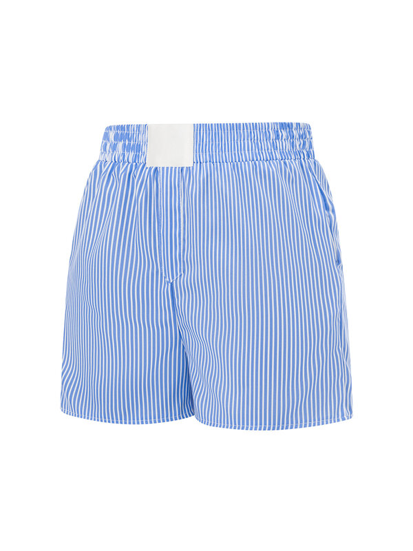 Women'S Fashionable Loose Shorts  Striped High Elastic Waist Shorts Summer Elastic Casual Shorts