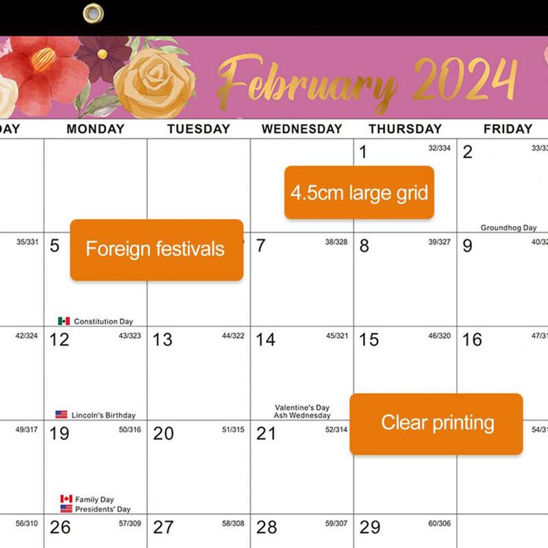 2024 Kalender Schreibtisch Kalender Wandkalender mit Lanyard dauerhafte monatliche Planer To-Do-Listen Neujahr Monats kalender
