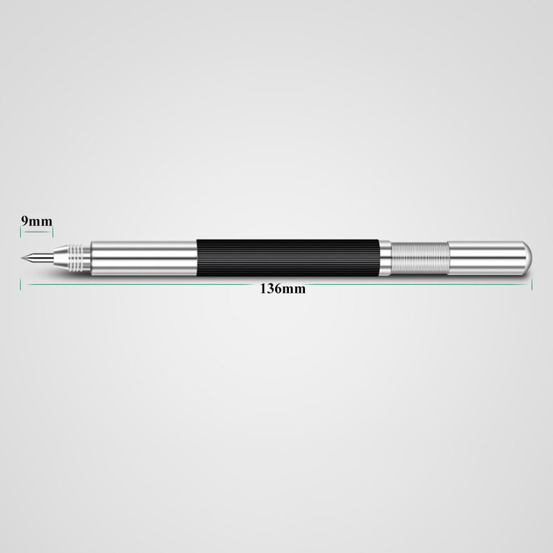 قلم نقش كربيد التنغستن مزدوج النهاية ، أدوات وضع علامات الإنشاءات المعدنية ، أداة نقش طرف فولاذية ، سيراميك وقشرة زجاجية