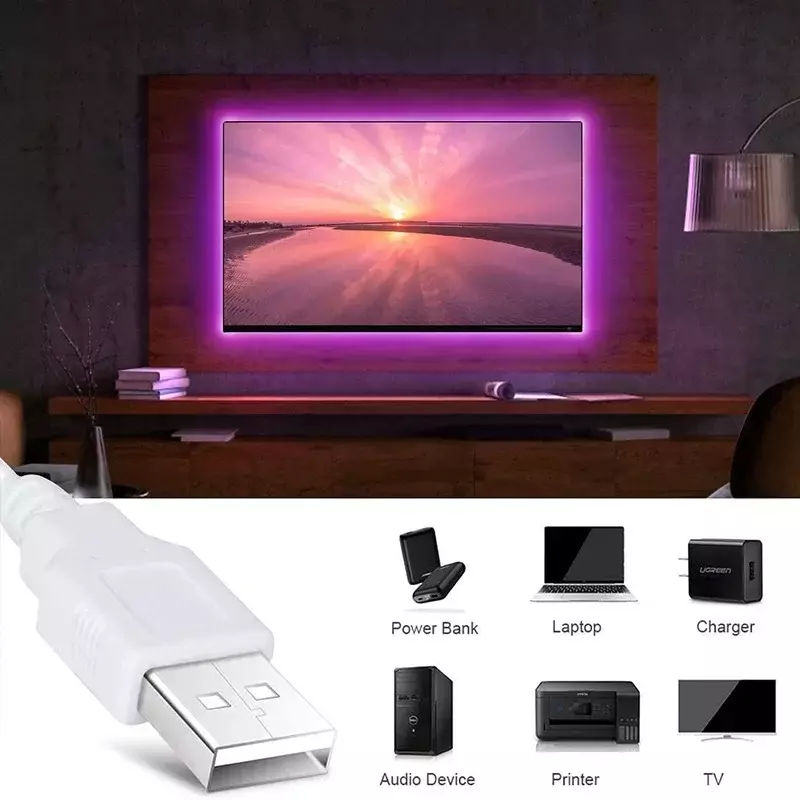 1 м-30 м Bluetooth Светодиодная лента 5050 RGB полоса WIFI USB Светодиодная лампа Гибкая лента полоса RGB Диодная лента ИК контроллер