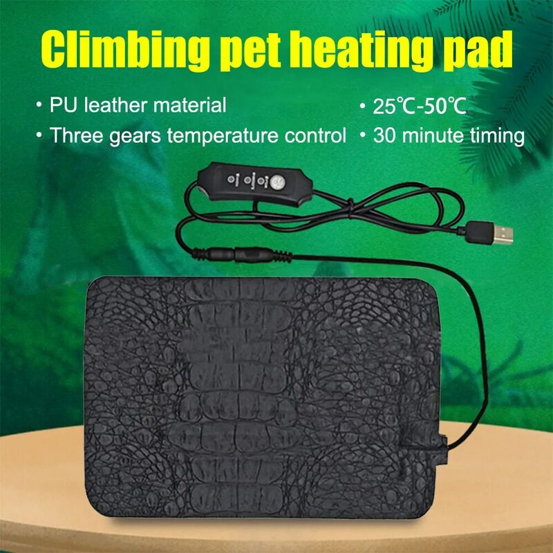 สัตว์เลี้ยงความร้อน Pad Terrarium สัตว์เลื้อยคลานความร้อน USB ผ้าห่มไฟฟ้าเครื่องทำความร้อนแผ่นอุ่นปรับอุณหภูมิ Incubator Mat