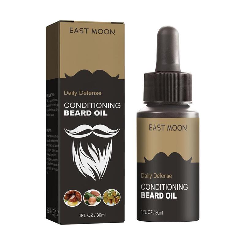 30ml Beard Oil Moisturizing Mustaches Conditioner Oil Shine Mustaches Beards Strengthens Soften Beard Nourishing Smooth J2H7