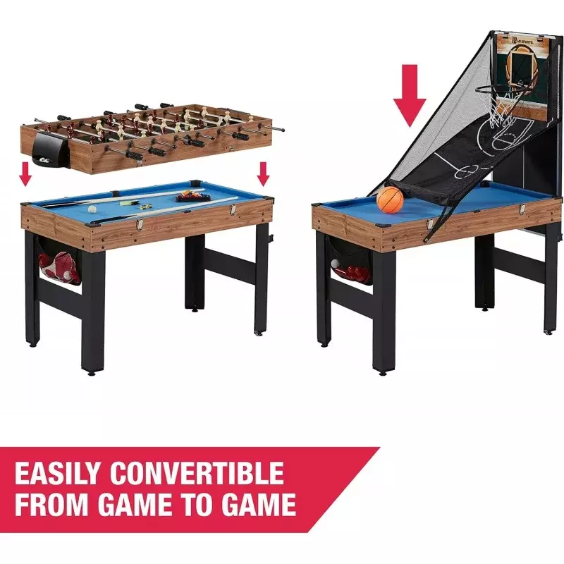 MD Sports Combination Games Multiple Styles Arcade Collection, Billiards, Ping Pong, Hockey, Basketball and Foosball Combination