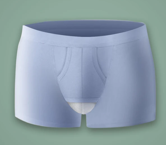 ชายชุดชั้นในเซ็กซี่ Bulge อวัยวะเพศชายนักมวยด้านหน้าเปิดรูภายในอุปกรณ์ดูแลสุขภาพ Foreskin Glan สัมผัสแรงเสียดทาน Sheath กางเกงว่ายน้ำ