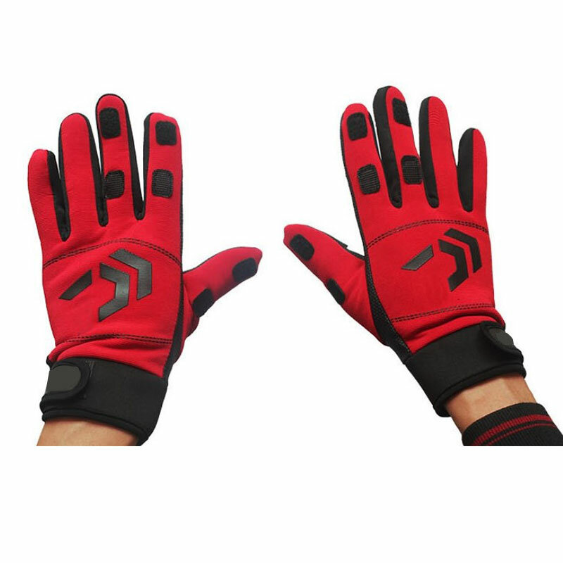 Fishing Gloves Winter Warm Ice Fishing Gloves Full Fingers Adjustable Durable Waterproof Anti-slip Outdoor Sport Gloves