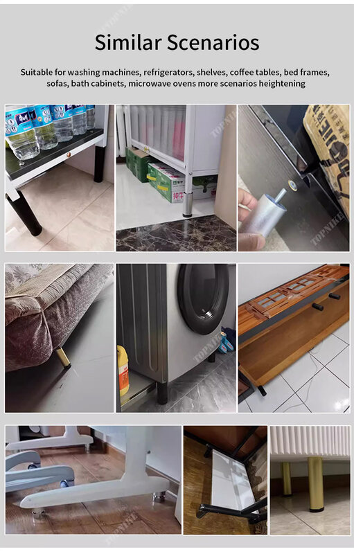 Pieds de support de meuble réglables, vis M8, M6, M10, pieds de canapé, pieds de table, pieds surélevés, réfrigérateur, machine à laver, TV