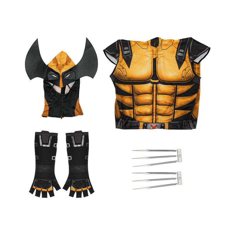 Halloween Superhero Futuro Revolução Lobo Cosplay Costume, 3D Impresso Zentai Tight Fitting Suit, Máscara, Garra Acessórios