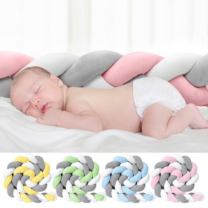 보호대 아기 침대 범퍼 어라운드 쿠션 간이 침대 보호대 베개, 신생아 침대 장식, 3m