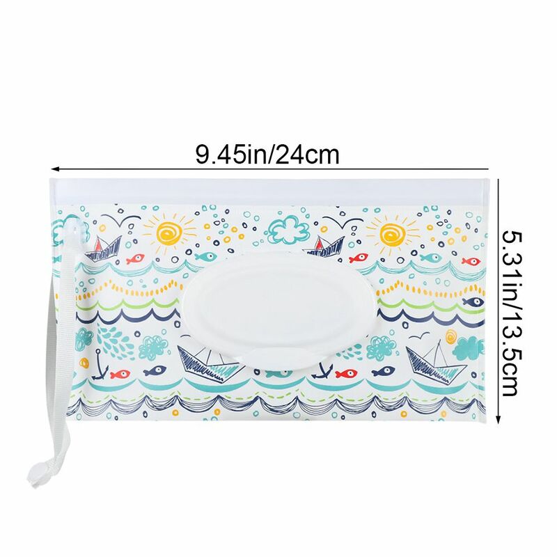 Quality Fashion Useful Snap-Strap Baby Product Portable Flip Cover Tissue Box Wet Wipes Bag Cosmetic Pouch Stroller Accessories