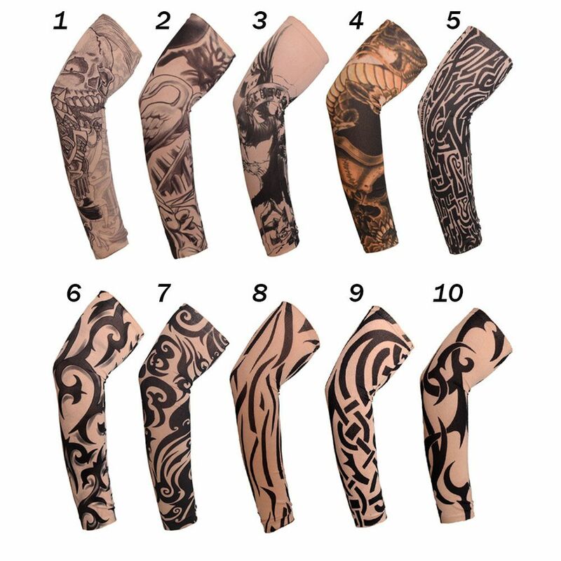 1Pcs Warmer New UV Protection Outdoor Sport Summer Cooling Arm Cover Sun Protection Flower Arm Sleeves Tattoo Arm Sleeves