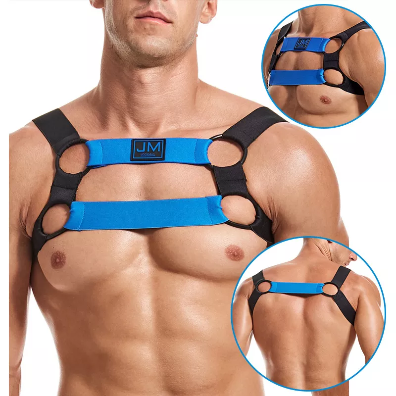 Male Lingerie Neoprene Harness Men Gay Clothing Tank Top Sexual Body Leather Chest Harness Belt Strap Punk Rave Costumes for Sex