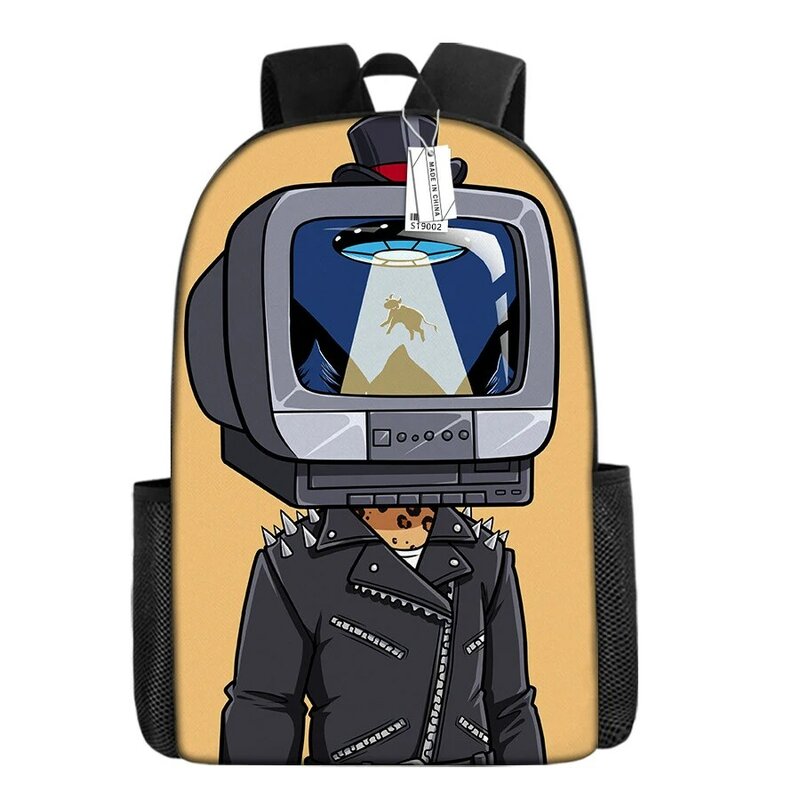 Skibidi-mochila escolar de dibujos animados para estudiantes, mochila con póster de Anime Skibidi, regalo barato de Anime