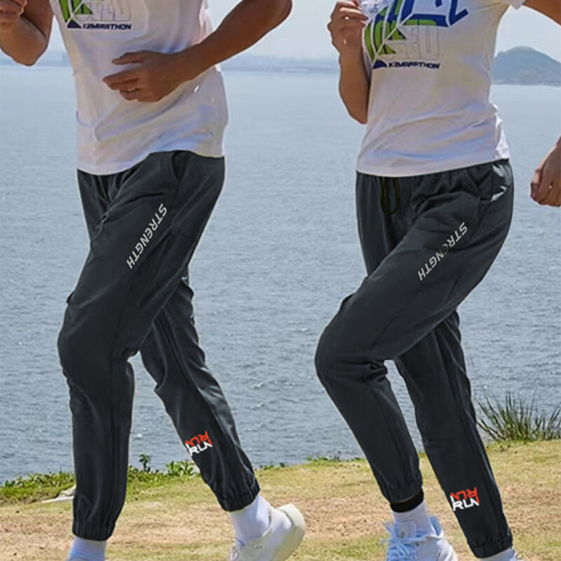 2024กางเกงวอร์มลำลองสำหรับผู้ชาย/ผู้หญิงใหม่กางเกงวอร์มวิ่งมีเชือกรูดกางเกงออกกำลังกายกางเกงจ๊อกกิ้งออกกำลังกายระบายอากาศ