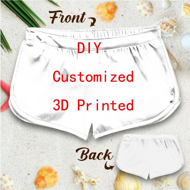 DropShipping VIP Link Tops DIY 3D Printed Women Shorts Summer Beach Shorts Elastic Waist Shorts Quick Drying shorts