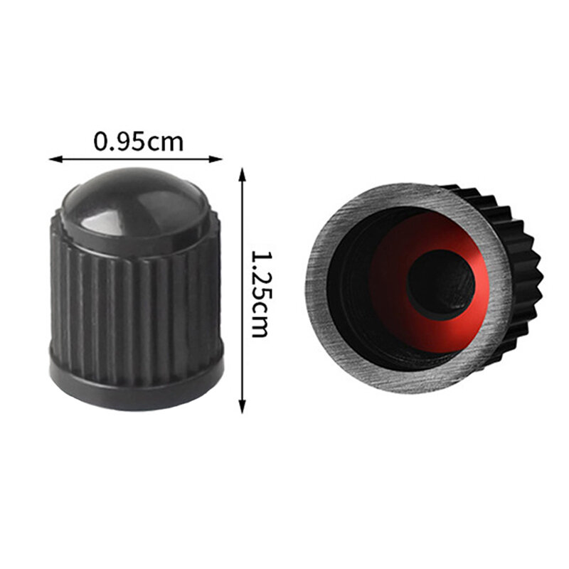 Válvula de neumático de coche de 20 piezas, tapas de válvula de neumático de bicicleta negra de plástico con anillo de goma O, cubiertas de válvula de polvo en forma de cúpula para motocicletas de coche