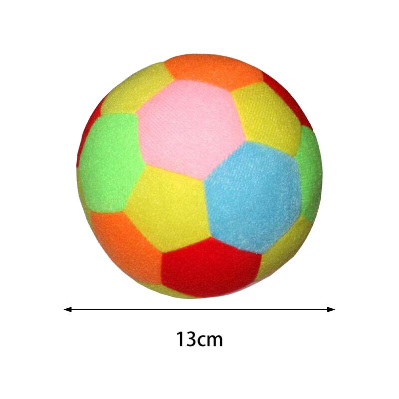 Soft Colorful Soccer Ball Stuffed Soccer Ball Party Decoration Sport Plush Ball for Outdoor Indoor Summer Throwing Practice