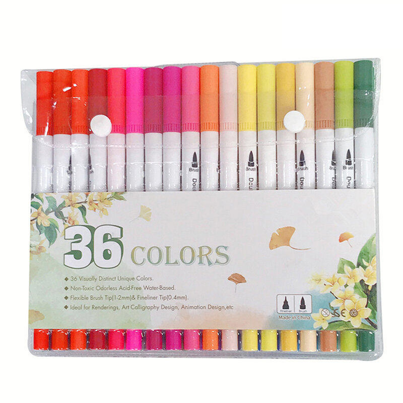 Conjunto de iluminador duplo, escrita fina e ousar, dicas para colorir, caneta para esboçar desenho ou letras