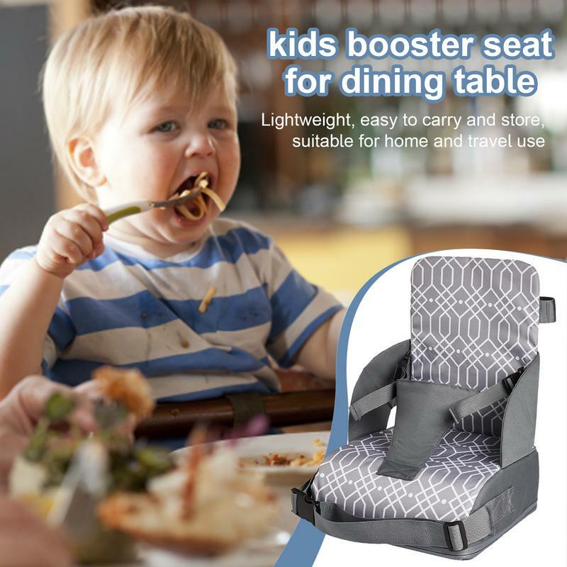Assento impulsionador para cadeira de cozinha, cadeira de jantar dobrável, almofada para elevar a altura, antiderrapante, tapete de suporte para comer em casa