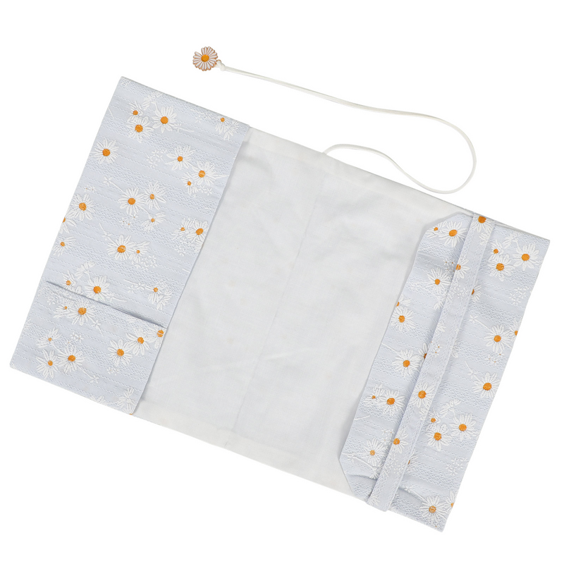 折りたたみ式ブック保護カバーa5,花柄の柔らかい布カバー