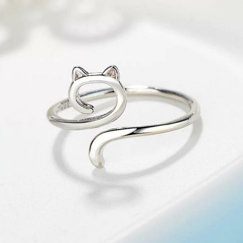 Herramientas de ganchillo ajustables para gatos, soporte de dedo de guía de hilo abierto de Metal ajustable, dedales de punto para ganchillo
