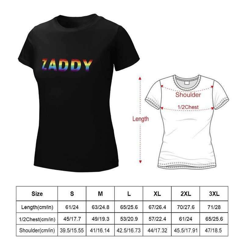 T-shirt graphique Zaddy pour femme, vêtements drôles et esthétiques