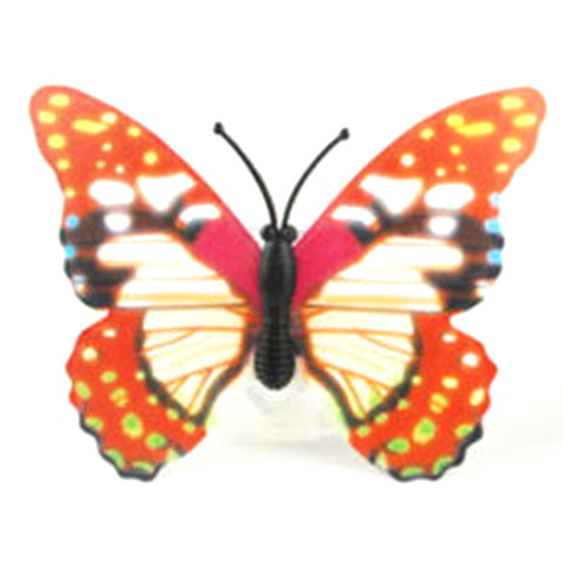 10PCS Led decorativo giocattolo di vendita caldo creativo colorato luminoso farfalla luce notturna piccolo gioco atmosfera luce pasta lampada