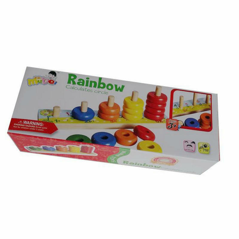 Regenbogen Berechnet Kreis Block Klassische Kleinkind Frühen Lernen Aids Kindergarten Liefert Montessori Kinder Holz Bildung Spielzeug