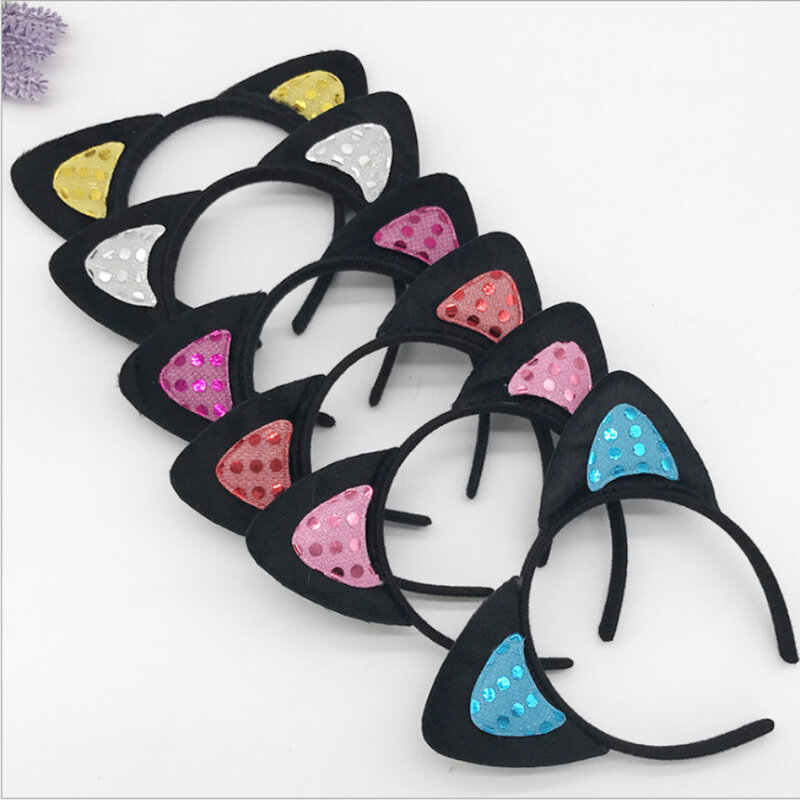 1Pc Adult Kids Plush Cute Cat Ears Headband Hairband Hair Hoops for Birthday Gift Wedding Party Costume New Year Valentine's Day