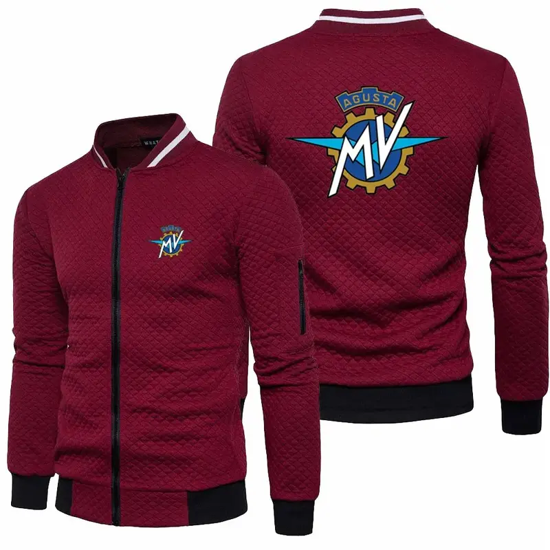 2023 New Mens MV Agusta Jacket Spring Autumn Long Sleeve Fashion Sportswear Casual Zipper Hoody Male Sweatshirts