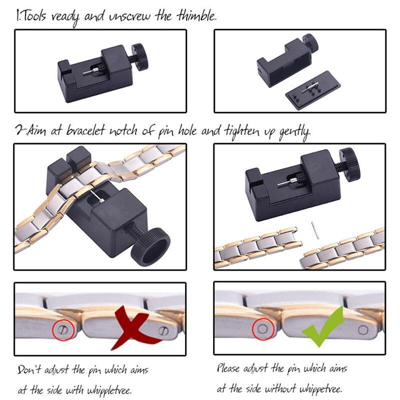 مزيل دبوس ربط الحزام ، أداة صيانة لتعديل الأساور ، أداة إصلاح منظم حزام الإزالة