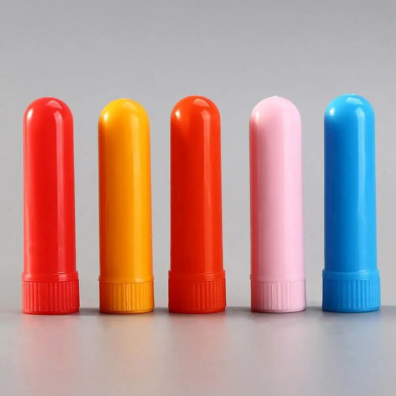 Inhalador Nasal portátil de algodón blanco profesional, 12 tubos vacíos, palos de nariz, tubo de plástico para el cuidado de la salud, 12 piezas