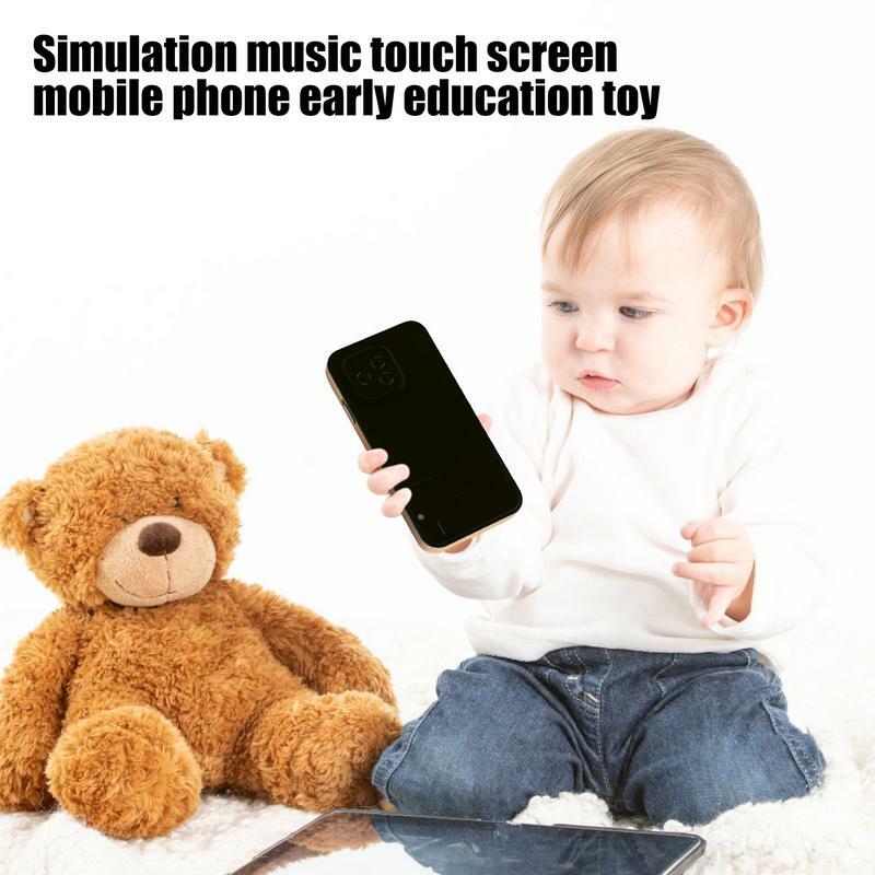 Teléfono de juego para niños, juguete con luz y música para aprender el desarrollo temprano, juguetes educativos iluminados con 8 modos para niños