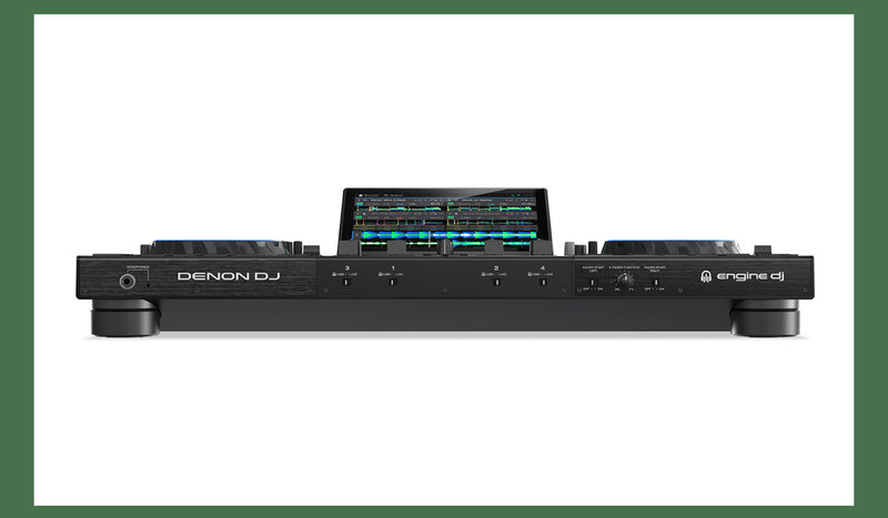 Denon Prime4 + Sistema de control de DJ independiente, unidad USB, sistema de DJ integrado, pantalla táctil de 10,1 pulgadas de alta definición