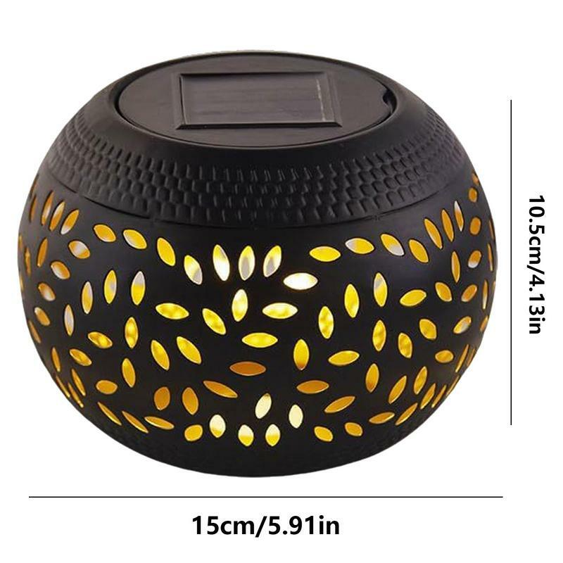 Solar Table Lamp Decorative LED Light Solar Simulated Flame Bowl Solar Table Top Fire Container For Outside Desk Garden yard