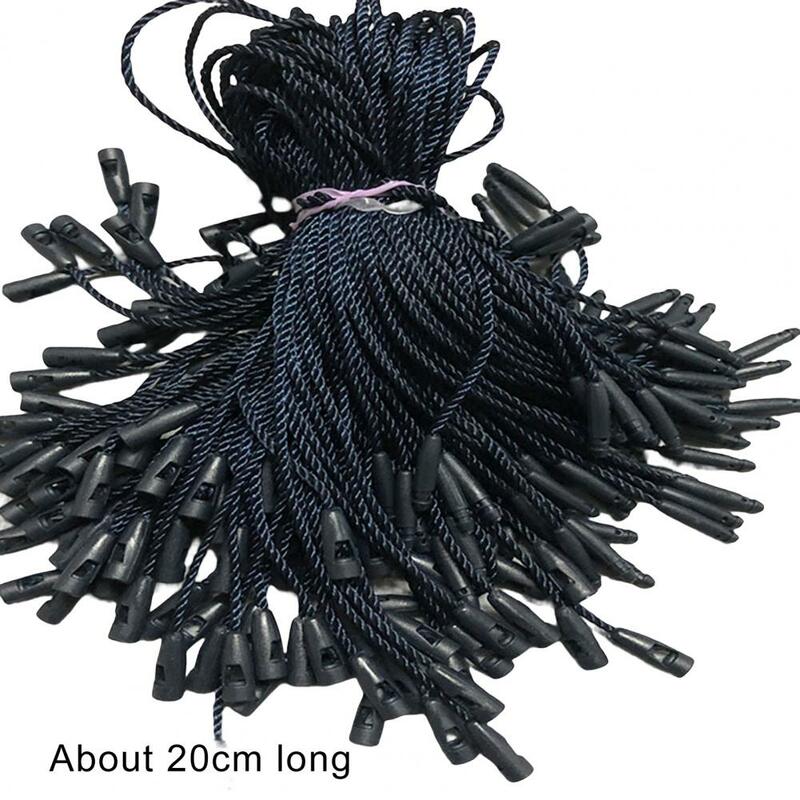 100 Stück hängen Tag Strings fest Kleidung Tag Seile reißfeste Kleidung Tag Seile mit Verschluss Haken Geschenk Tasche Tag Seile