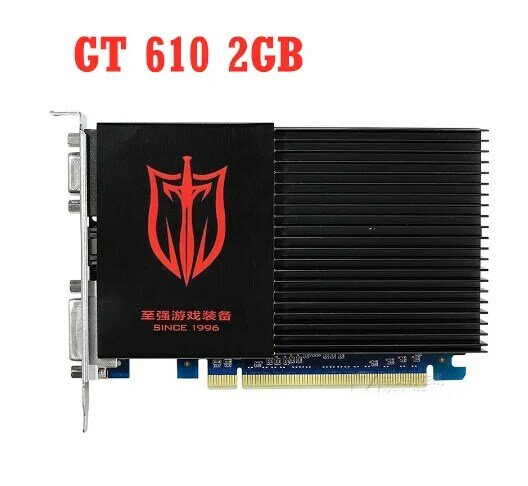 C ccting การ์ดจอเดิม GT 610 2GB การ์ดแสดงผล SDDR3 64Bit สำหรับ NVIDIA GeForce GPU เกม DVI VGA การ์ดที่ใช้สำหรับ ASUS